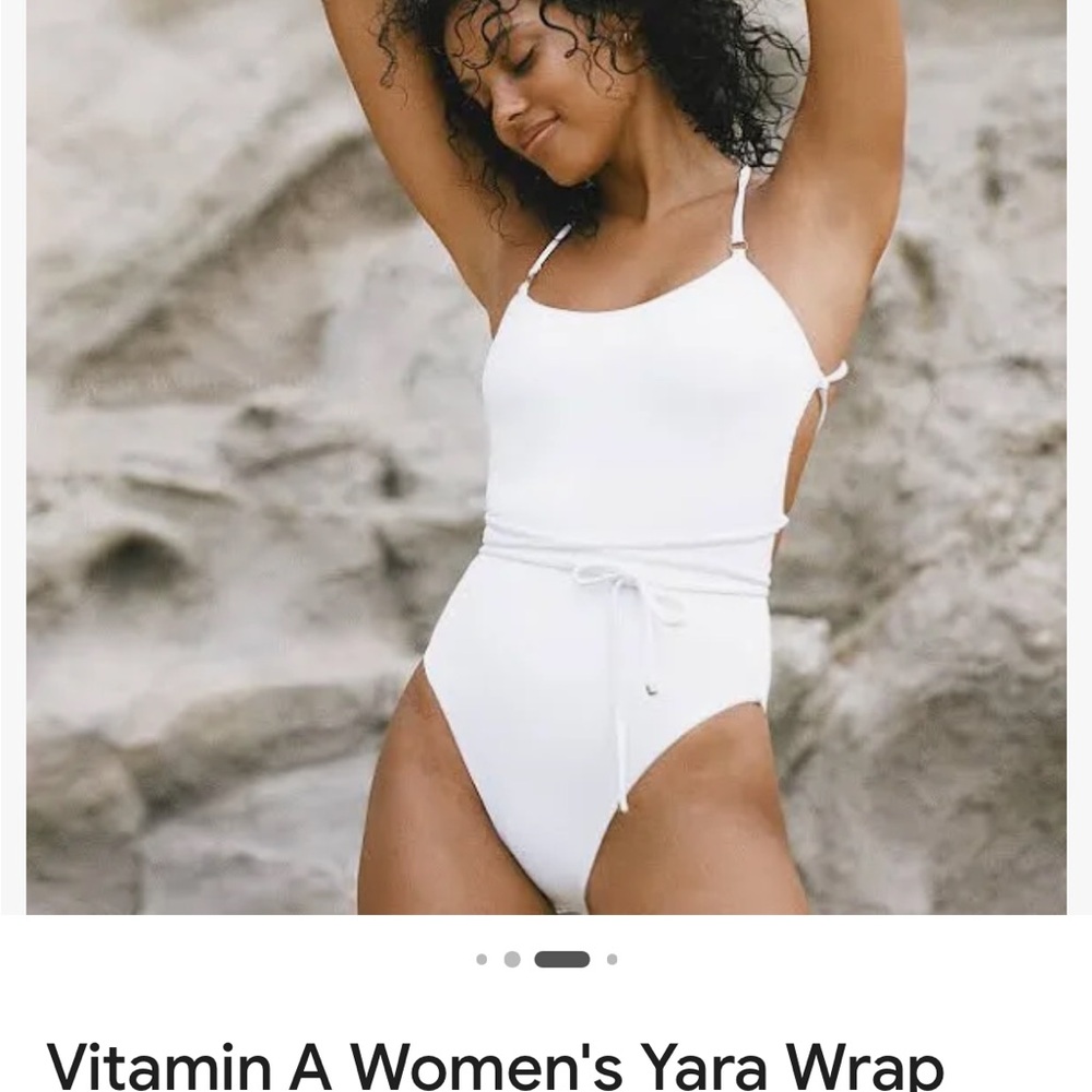 Vitamin A Yara Wrap One Piece White EcoRib One Piece Swim Suit